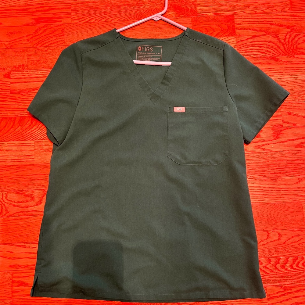 Figs Hunter Green Catarina™ - One-Pocket Scrub Top M